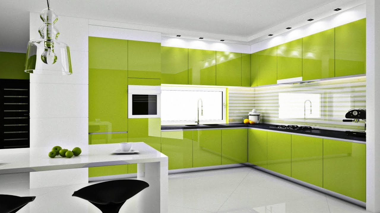 Foto Kitchen Set Warna Hijau