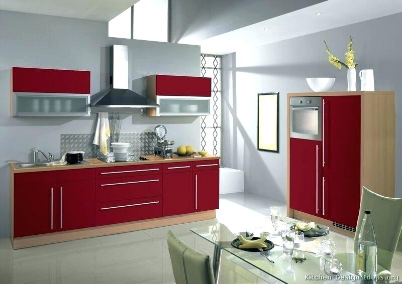 Model Kitchen Set Warna Merah