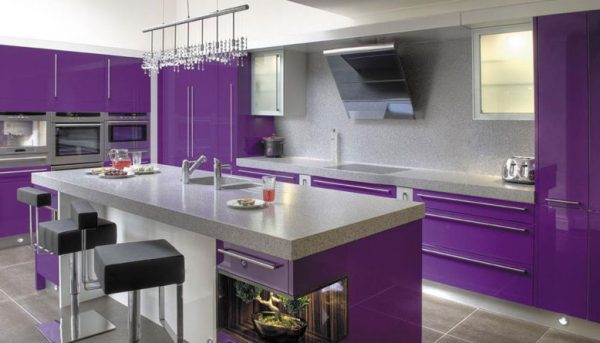 ideas kitchen aluminium warna ungu