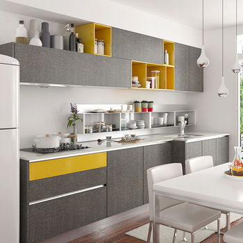 model kitchen set apartemen dari aluminium